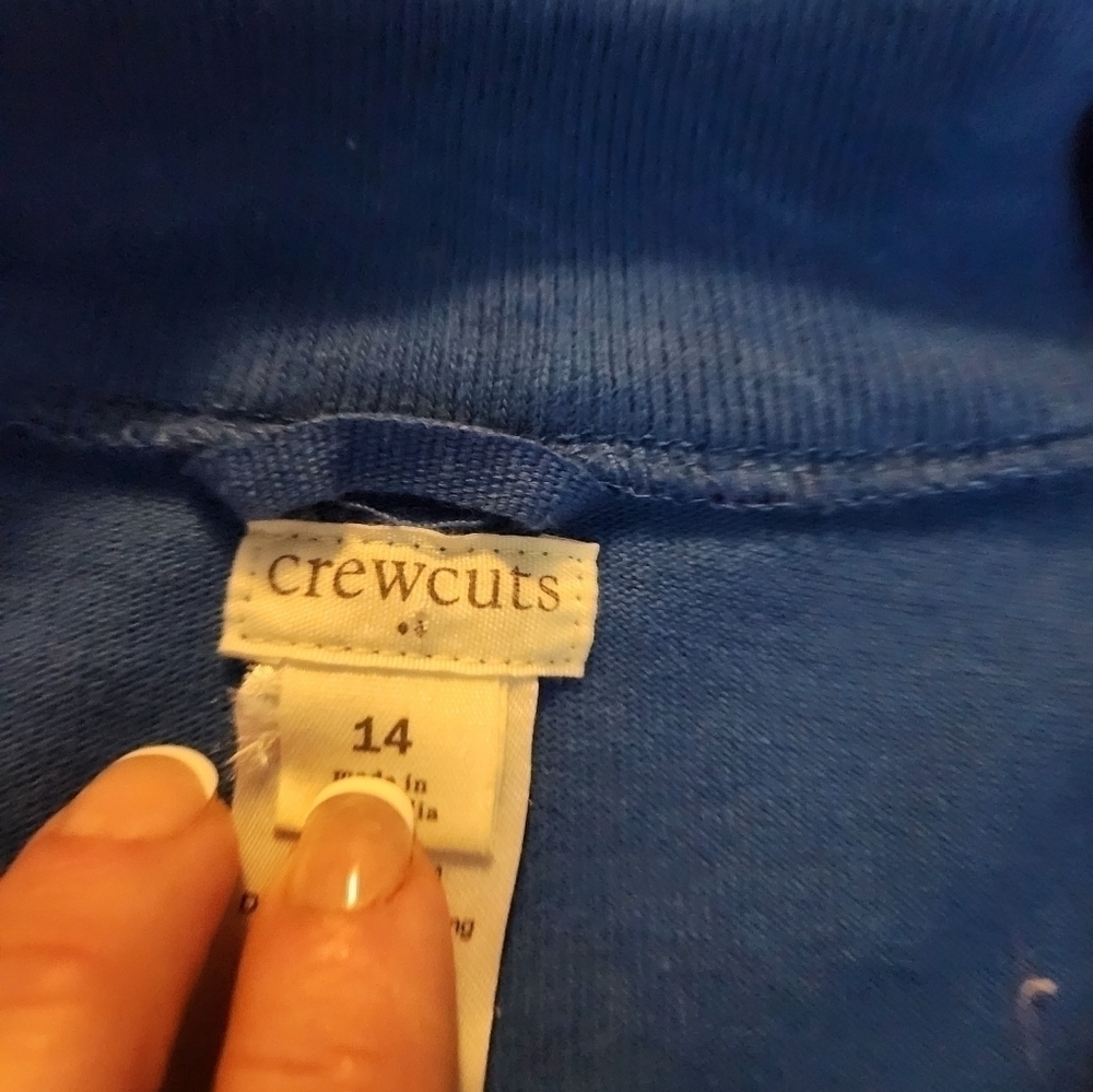 CREWCUTS Hoodie Size 14 Royal Blue Excellent Condition - Picture 2 of 2